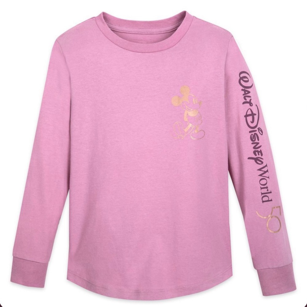 Disney 50th anniversary top pink/rose gold women’s long sleeve small